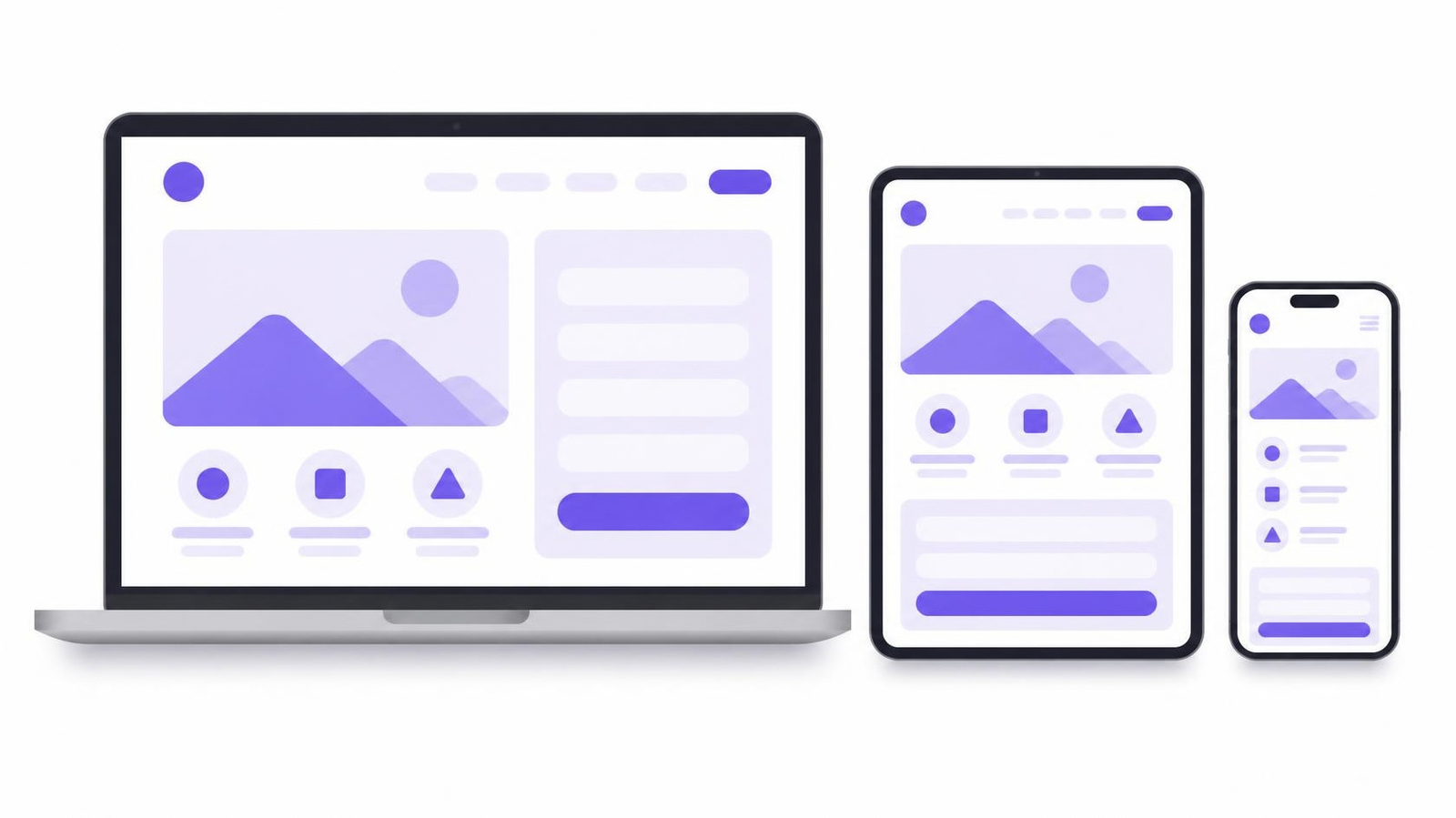 Wat krijg je als je een website laat maken? Responsive website op laptop, tablet en smartphone voor een nieuwe website in Dordrecht