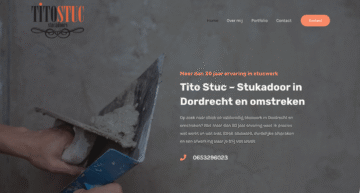 Voorbeeld klantcase Keller SEO | Website gemaakt voor Tito Stuc