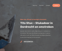 Voorbeeld klantcase Keller SEO | Website gemaakt voor Tito Stuc